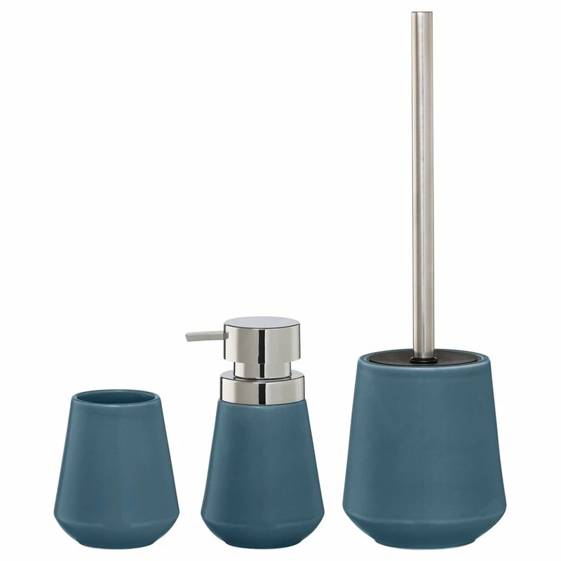 Promo 😍 Freestanding Toilet Brush And Holder Set Sealskin Conical Chrome Blue Porcelain 💯 5 Promo 😍 Freestanding Toilet Brush And Holder Set Sealskin Conical Chrome Blue Porcelain 💯 - Image 5