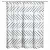 Outlet 🔥 DDCG Modern Chevron Shower Curtain, Blue 🥰