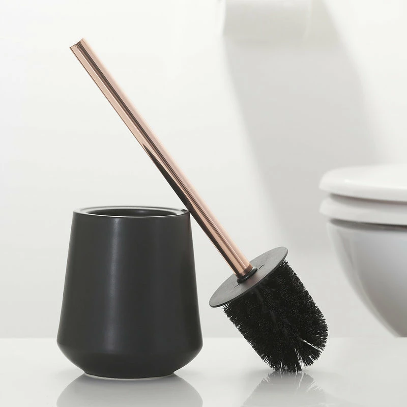 New ๐ Freestanding Toilet Brush And Holder Set Sealskin Conical Copper Black Porcelain ๐งจ 3 New ๐ Freestanding Toilet Brush And Holder Set Sealskin Conical Copper Black Porcelain ๐งจ - Image 3