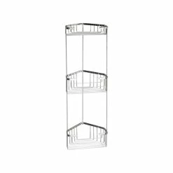 Deals 👏 Nameeks Chrome Corner Triple Shower Basket ⭐
