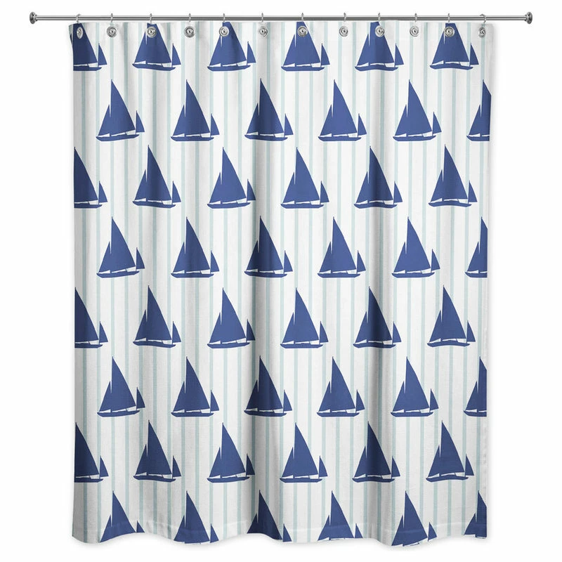 Hot Sale ๐คฉ DDCG Boat Stripes Blue 71x74 Shower Curtain ๐ 1 Hot Sale ๐คฉ DDCG Boat Stripes Blue 71x74 Shower Curtain ๐