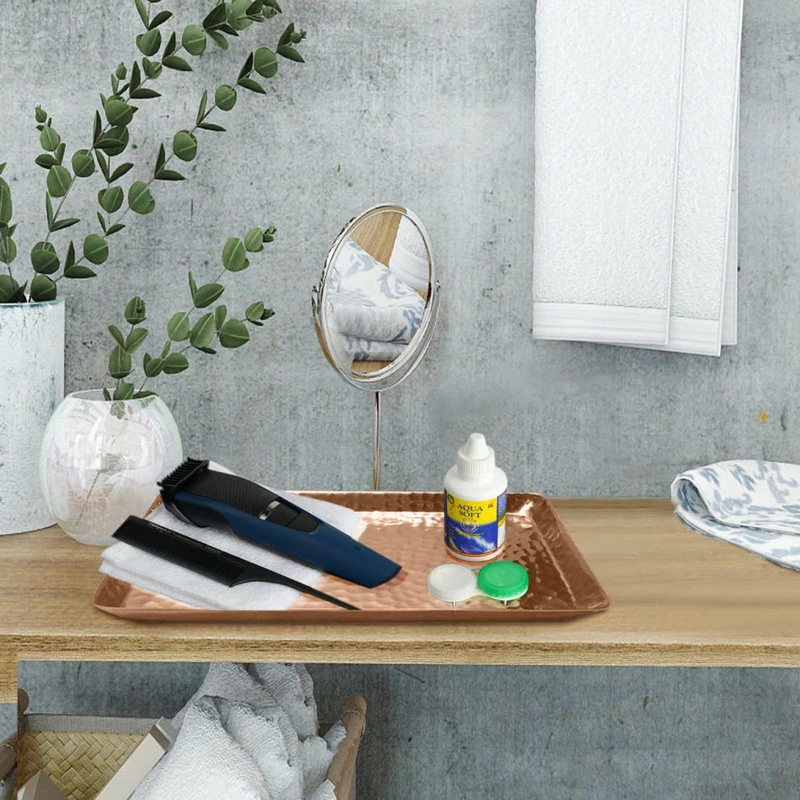 Outlet โจ TATARA Nu Steel Copper ๐จ Hammered Vanity Tray ๐ 2 Outlet โจ TATARA Nu Steel Copper ๐จ Hammered Vanity Tray ๐ - Image 2
