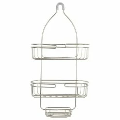 Discount ๐ฅ HOME BASICS Element Shower Caddy, Satin Nickel โญ