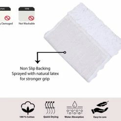 Hot Sale 💯 Home Weavers Inc. Bellflower Bath Rug 21"x54" Runner, White 🔥 -Nameeks Shop 2da1550003221a0e 0014 w800 h800 b0 p0