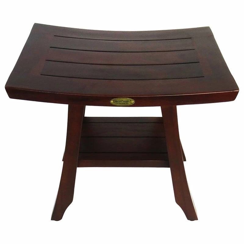 Top 10 ๐ DecoTeak Patented Satori Eastern Style Teak Shower Stools With Shelf, 18" โญ 2 Top 10 ๐ DecoTeak Patented Satori Eastern Style Teak Shower Stools With Shelf, 18" โญ - Image 2