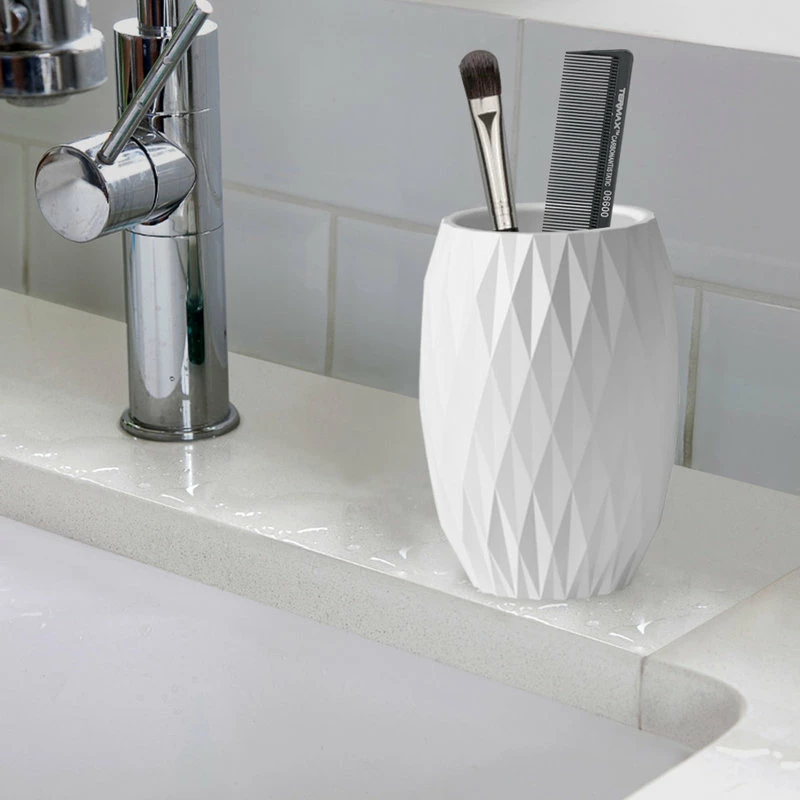 Wholesale ๐งจ TATARA Resin Bath Accessory Set For Vanity Countertops 4 Piece Luxury Ensemble, White ๐ 6 Wholesale ๐งจ TATARA Resin Bath Accessory Set For Vanity Countertops 4 Piece Luxury Ensemble, White ๐ - Image 6