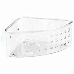 Best deal 🎁 IDesign Suction Corner Basket, Clear 🔔