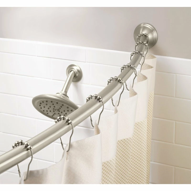 Promo 🤩 Moen Curved Shower Rods Adjustable Curved Shower Rod, Brushed Nickel 🎉 5 Promo 🤩 Moen Curved Shower Rods Adjustable Curved Shower Rod, Brushed Nickel 🎉 - Image 5
