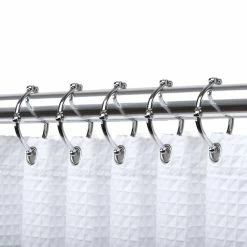 Best Pirce 🛒 Dillon And Daria's Designs LLC Utopia Alley Rustproof Shower Curtain Rings For Bathroom, Chrome 💯