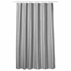 New 😀 Extra Long Shower Curtain 72"x 78" Gamma Dove Gray Fabric 🛒
