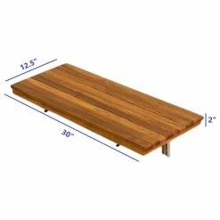 New 🔥 HomeRoots 30" Grand Resort Wall Mount Teak Shower Bench 🤩 -Nameeks Shop 4641c97801d4a51d 5161 w800 h800 b1 p0