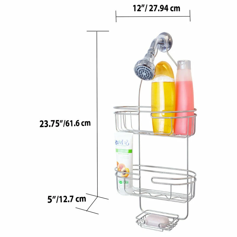 Discount ๐ฅ HOME BASICS Element Shower Caddy, Satin Nickel โญ 3 Discount ๐ฅ HOME BASICS Element Shower Caddy, Satin Nickel โญ - Image 3