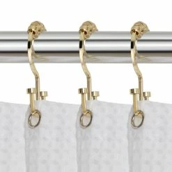 Best reviews of 🔔 Dillon And Daria's Designs LLC Utopia Alley Deco Flat Double Roller Shower Curtain Hooks, Gold 😉