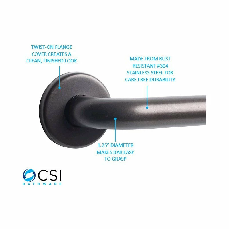 Wholesale ๐ CSI Bathware 32" X 32" Left Hand Vertical Angle Grab Bar, Oil Rubbed Bronze โค๏ธ 3 Wholesale ๐ CSI Bathware 32" X 32" Left Hand Vertical Angle Grab Bar, Oil Rubbed Bronze โค๏ธ - Image 3