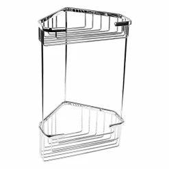 Cheap 🔔 Nameeks Chrome Corner Double Shower Basket 🎁