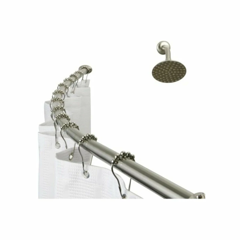 Promo โจ Kingston Brass Vintage Adjustable Hotel Curved Shower Rod, Satin Nickel ๐ฏ 2 Promo โจ Kingston Brass Vintage Adjustable Hotel Curved Shower Rod, Satin Nickel ๐ฏ - Image 2