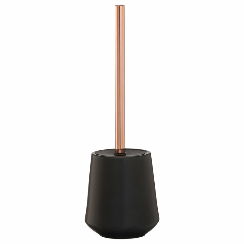 New ๐ Freestanding Toilet Brush And Holder Set Sealskin Conical Copper Black Porcelain ๐งจ 1 New ๐ Freestanding Toilet Brush And Holder Set Sealskin Conical Copper Black Porcelain ๐งจ