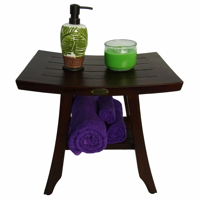 Top 10 ๐ DecoTeak Patented Satori Eastern Style Teak Shower Stools With Shelf, 18" โญ 4 Top 10 ๐ DecoTeak Patented Satori Eastern Style Teak Shower Stools With Shelf, 18" โญ - Image 4