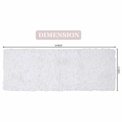 Hot Sale 💯 Home Weavers Inc. Bellflower Bath Rug 21"x54" Runner, White 🔥 -Nameeks Shop 6071846c03221a00 0014 w800 h800 b1 p0