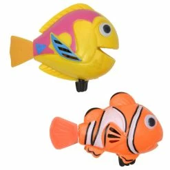 Budget ⌛ EVIDECO 2-Piece Set Funny Wind Up Swimmers Clown Fish Bathtub Baby Toy 🥰
