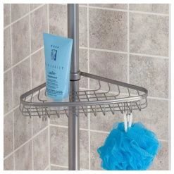 New 💯 IDesign York 2 Tension Shower Caddy, Silver 🔥 -Nameeks Shop 6511feab0beb1924 4059 w800 h800 b1 p0