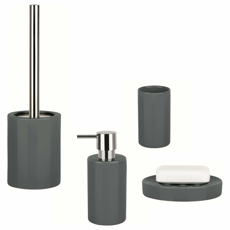 Best Sale ๐ Toilet Brush And Holder Spirella Tube Dark Gray Stoneware ๐งจ 2 Best Sale ๐ Toilet Brush And Holder Spirella Tube Dark Gray Stoneware ๐งจ - Image 2