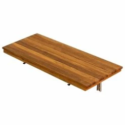 New 🔥 HomeRoots 30" Grand Resort Wall Mount Teak Shower Bench 🤩