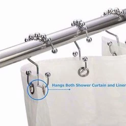 Brand new 🔥 SignatureThings Metal Double Shower Curtain Rings Set Of 12, Polished Nickel 👏 -Nameeks Shop 72014da6026f73f5 2260 w800 h800 b0 p0