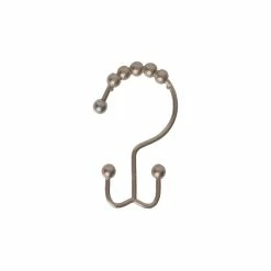 Brand new 🔥 SignatureThings Metal Double Shower Curtain Rings Set Of 12, Polished Nickel 👏