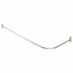 Brand new 😍 Dillon And Daria's Designs LLC Utopia Alley Rustproof L-Shaped Corner Shower Curtain Rod, Nickel 😍