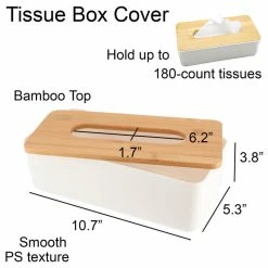 Deals 👍 EVIDECO White Padang Rectangular Tissue Box Cover Dispenser Bamboo 🛒 -Nameeks Shop 7911e985020a9b44 1324 w800 h800 b1 p0