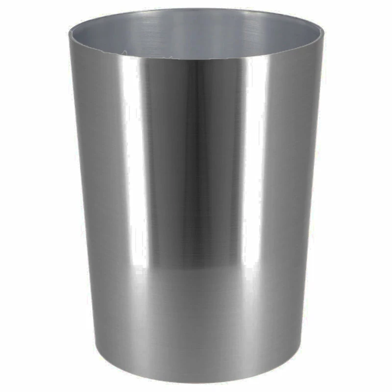 Best Sale π EVIDECO Bathroom Round Waste Basket NOUMEA Brushed Aluminum 1.7 Gal π 1 Best Sale π EVIDECO Bathroom Round Waste Basket NOUMEA Brushed Aluminum 1.7 Gal π