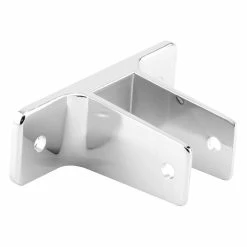 Promo 👍 Prime-Line Products Two Ear Wall Bracket, For 1" Panels, Zinc Alloy, Chrome Plated Finish ⌛