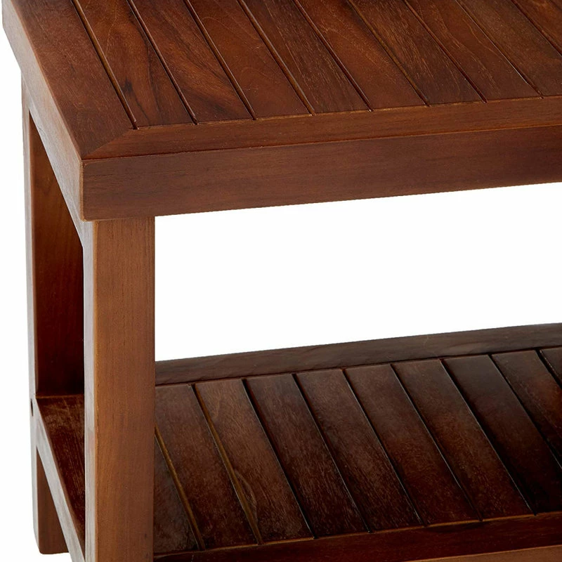 Coupon ๐ฅ Ala Teak Wood Waterproof Bench With Shelf, Brown ๐ฅฐ 2 Coupon ๐ฅ Ala Teak Wood Waterproof Bench With Shelf, Brown ๐ฅฐ - Image 2