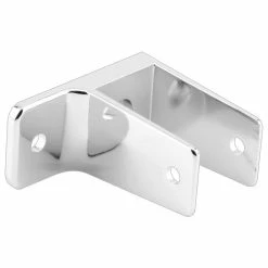 New 🎁 Prime-Line Products One Ear Wall Bracket, For 1-1/4" Panels, Zinc Alloy, Chrome Plated, Torx 😍