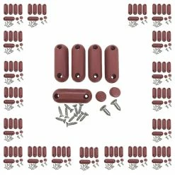 Coupon 🌟 Renovators Supply Manufacturing Toilet Seat Bumper Brown Silicone (5 Oblong 2 Round) Pack Of 20 🥰