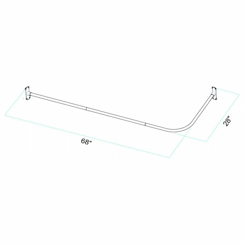 Brand new ๐ Dillon And Daria's Designs LLC Utopia Alley Rustproof L-Shaped Corner Shower Curtain Rod, Nickel ๐ 7 Brand new ๐ Dillon And Daria's Designs LLC Utopia Alley Rustproof L-Shaped Corner Shower Curtain Rod, Nickel ๐ - Image 7