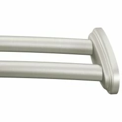 Best Sale 🌟 Moen Curved Shower Rods Brushed Nickel Adjustable Curved Shower Rod DN2141BN ⭐