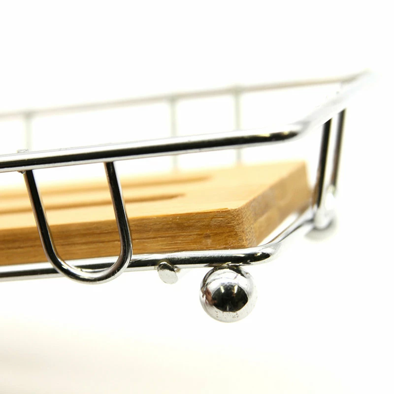 Discount ๐ EVIDECO Bath Metal Wire Soap Dish Cup With Bamboo Tray Brown ๐ 3 Discount ๐ EVIDECO Bath Metal Wire Soap Dish Cup With Bamboo Tray Brown ๐ - Image 3