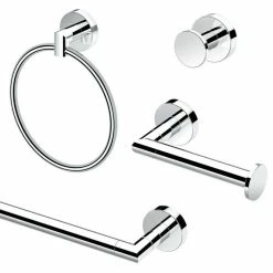 Top 10 ❤️ Gatco Fine Bathware Gatco Glam 4-Piece Bathroom Accessory Kit, Chrome 🎉