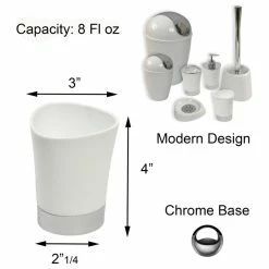 New ❤️ EVIDECO Shiny Bathroom Tumbler Cup Or Toothbrush Holder, White 👍 7 New ❤️ EVIDECO Shiny Bathroom Tumbler Cup Or Toothbrush Holder, White 👍 -Nameeks Shop a2312efe01f2b171 5404 w800 h800 b1 p0