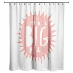 Brand new 💯 DDCG I'm Kind Of A Big Deal Pink Design 71x74 Shower Curtain ✔️