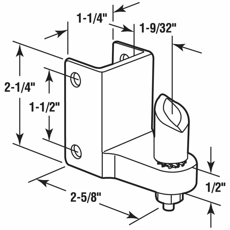 Promo 🌟 Prime-Line Products Bottom Pivot Hinge, 1-1/4", With Pintle & Fasteners, Chrome 🔔 2 Promo 🌟 Prime-Line Products Bottom Pivot Hinge, 1-1/4", With Pintle & Fasteners, Chrome 🔔 - Image 2