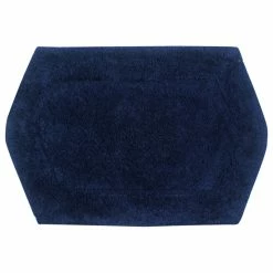 Best Sale 💯 Home Weavers Inc. Waterford Bath Rug, 17"x24", Navy Blue 🔥