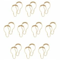 Brand new 😉 Renovators Supply Manufacturing 120 All Brass Shower Curtain Hooks Ring Roller Ball | 🌟