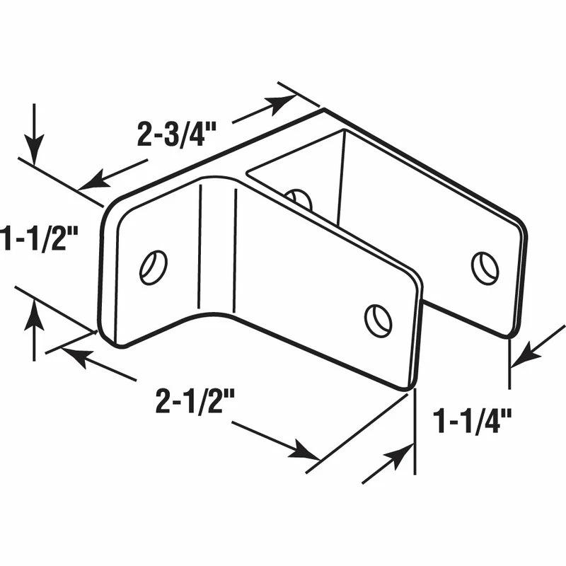 New 🎁 Prime-Line Products One Ear Wall Bracket, For 1-1/4" Panels, Zinc Alloy, Chrome Plated, Torx 😍 2 New 🎁 Prime-Line Products One Ear Wall Bracket, For 1-1/4" Panels, Zinc Alloy, Chrome Plated, Torx 😍 - Image 2