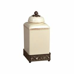 Brand new 😍 Gerson Company 15"H Ceramic Acanthus Canister 🥰