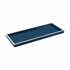 Coupon ๐ฏ Pacific Connections Navy Blue, White Lacquer Long Vanity Tray ๐