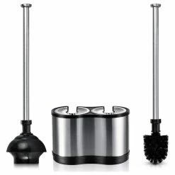 Hot Sale 😀 ToiletTree Products Modern And Sleek Deluxe Freestanding Toilet Brush And Plunge 😍