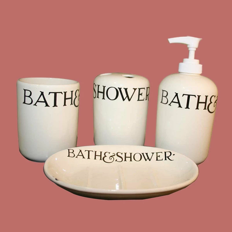 Wholesale 💯 Renovators Supply Manufacturing Vintage Ceramic Bath Set Soap Dish Dispenser And Tumbler | ⌛ 2 Wholesale 💯 Renovators Supply Manufacturing Vintage Ceramic Bath Set Soap Dish Dispenser And Tumbler | ⌛ - Image 2